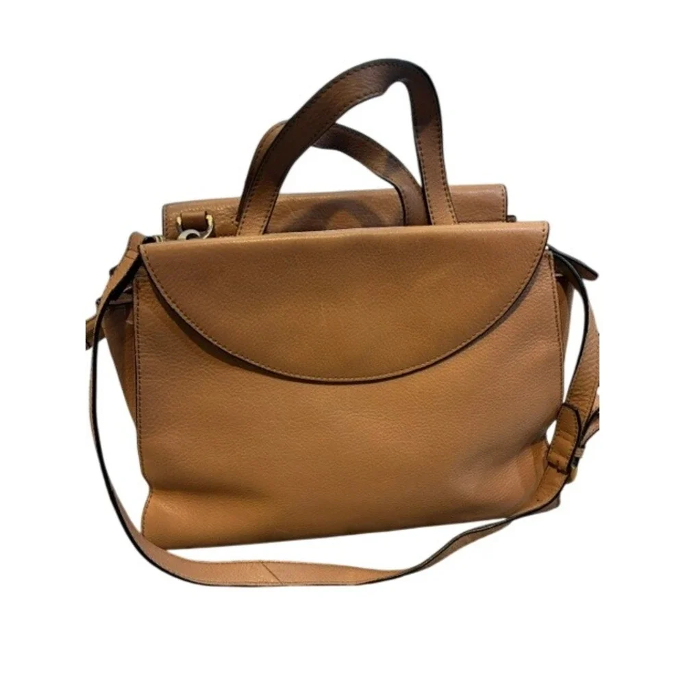 Kate Spade Saturday Leather Handbag Womens Tan Excellent Grainy Satchel Bag